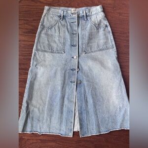 Denim Button-Front Skirt citizens of humanity 27